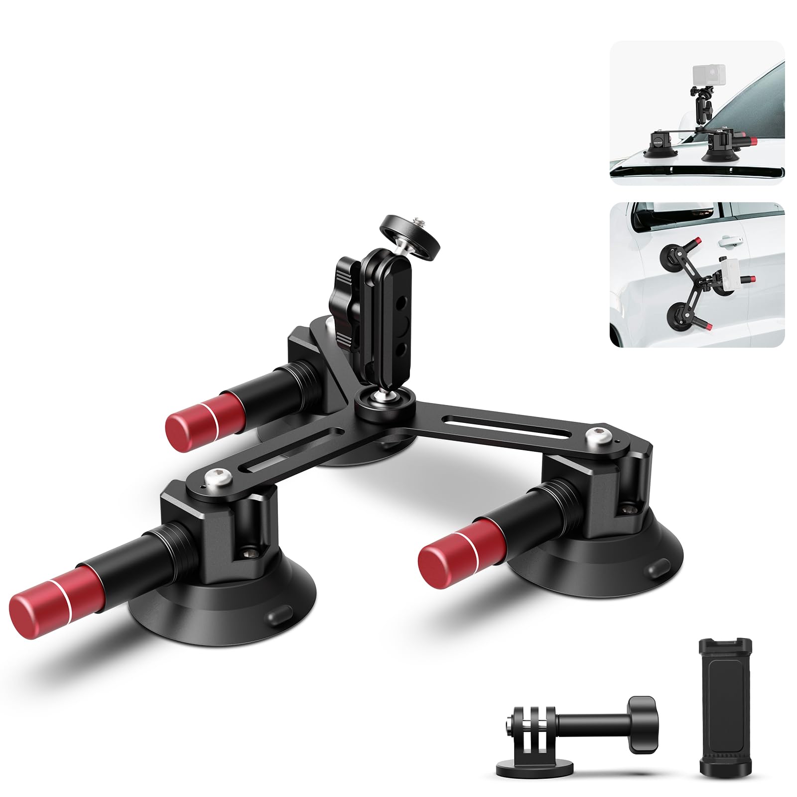 Soporte Para Cámara Neewer Con Triple Ventosa Para Coche Y Soporte Para Teléfono - Venta Internacional.