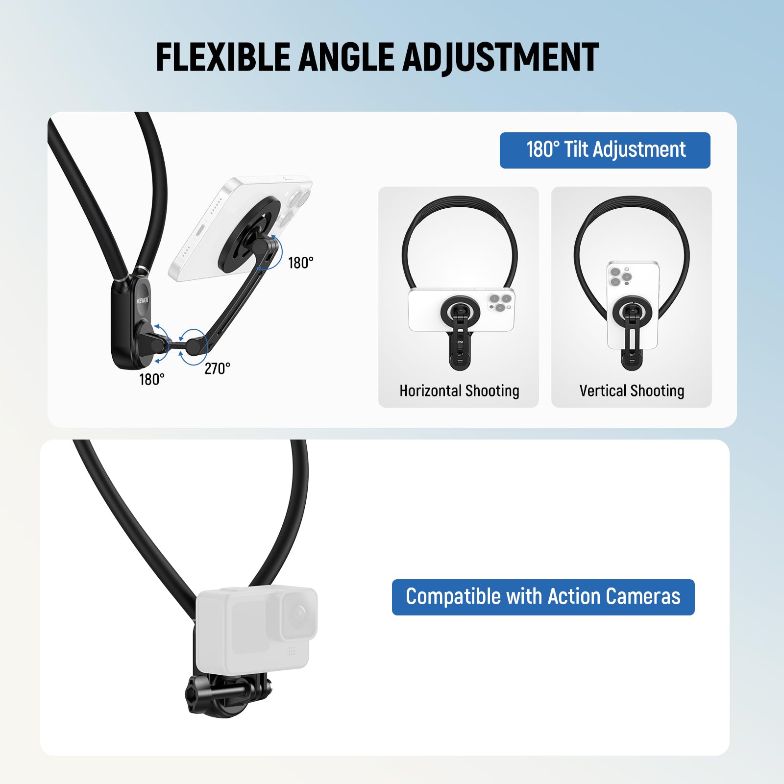 Foto 4 pulgar | Soporte De Cuello Para Cámara De Acción Y Teléfono Neewer Gp16 - Venta Internacional.