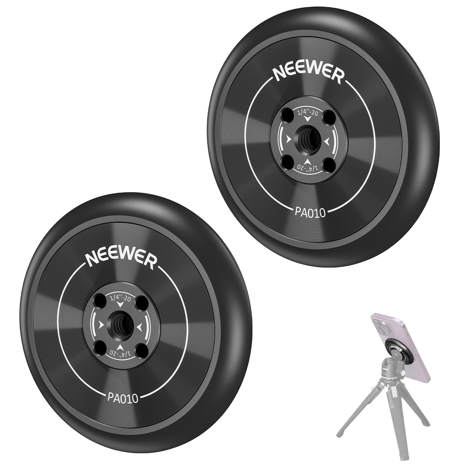 Foto 1 | Adaptador Magnético Para Trípode Para Teléfono Neewer Pa010, Paquete De 2 - Venta Internacional.