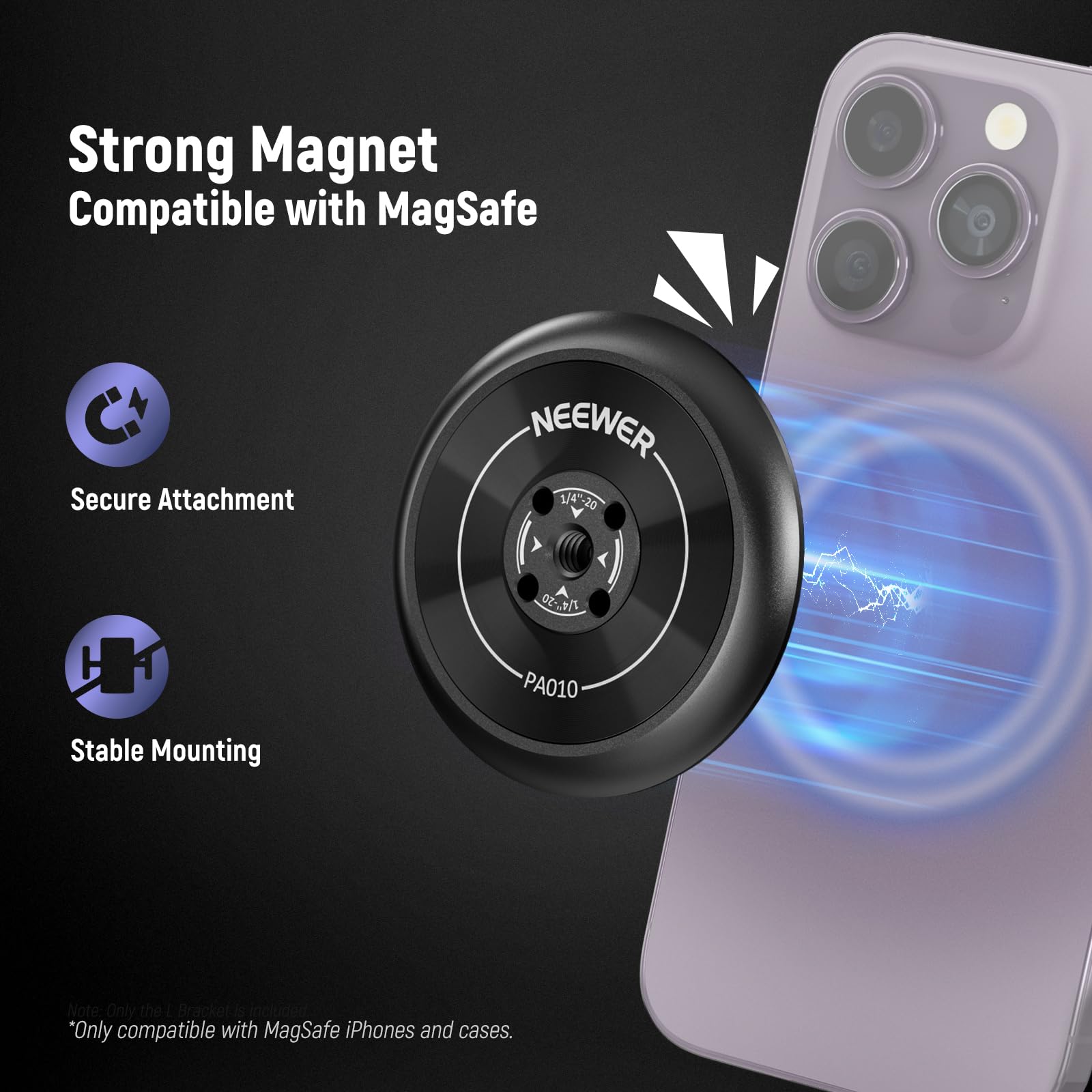 Foto 2 | Adaptador Magnético Para Trípode Para Teléfono Neewer Pa010, Paquete De 2 - Venta Internacional.