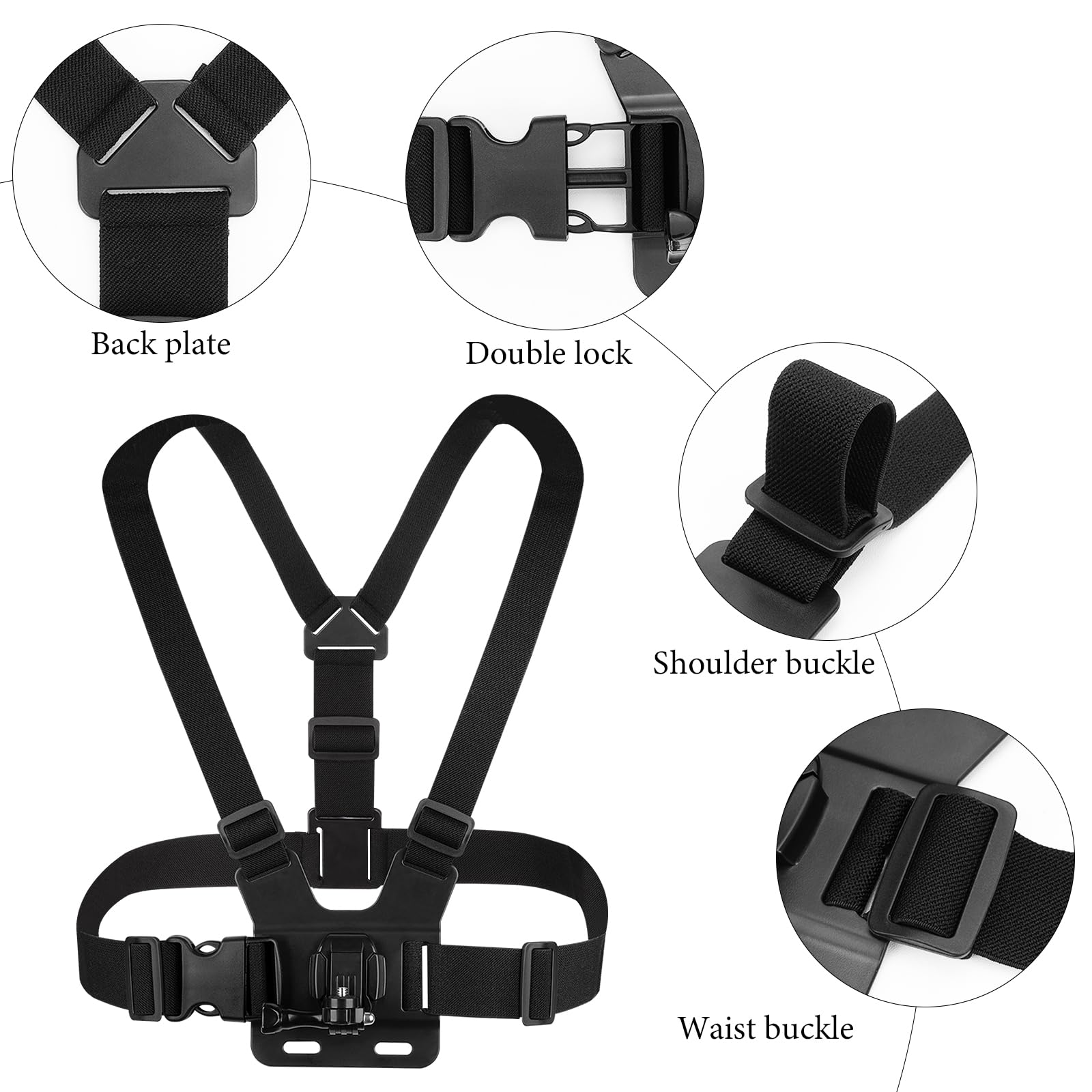 Foto 3 pulgar | Correa De Montaje En El Pecho Geekria Compatible Con Dji Osmo Pocket 3 - Venta Internacional.