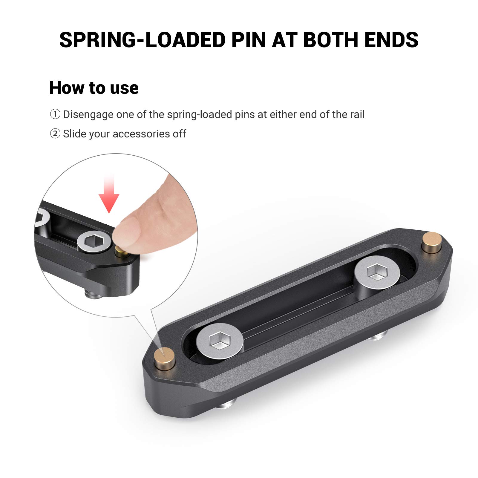 Foto 6 pulgar | Nato Rail Smallrig De 7 Cm De Largo Con Pasadores Con Resorte Para Red/bm - Venta Internacional.