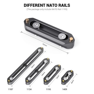 Foto 6 | Nato Rail Smallrig De 7 Cm De Largo Con Pasadores Con Resorte Para Red/bm - Venta Internacional.
