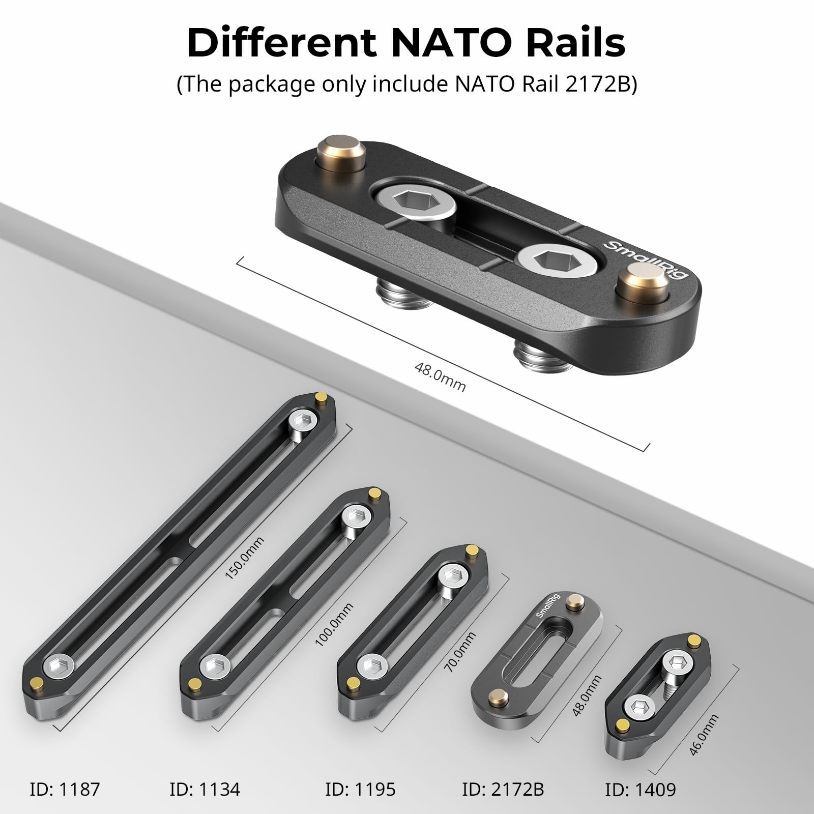 Foto 5 | Nato Rail Smallrig 2172 Anti-off, Cierre Rápido, 48 Mm - Venta Internacional.