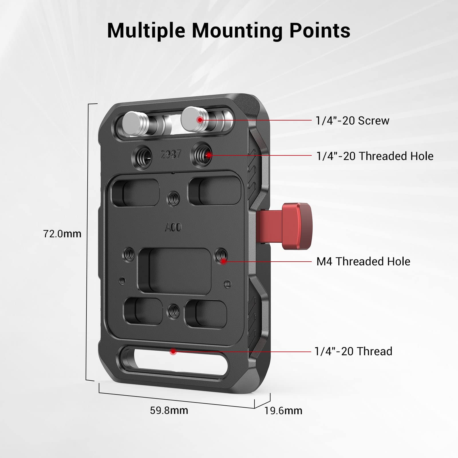 Foto 3 pulgar | Placa De Batería V-lock Mount Smallrig Mini V Mount 2987 - Venta Internacional.