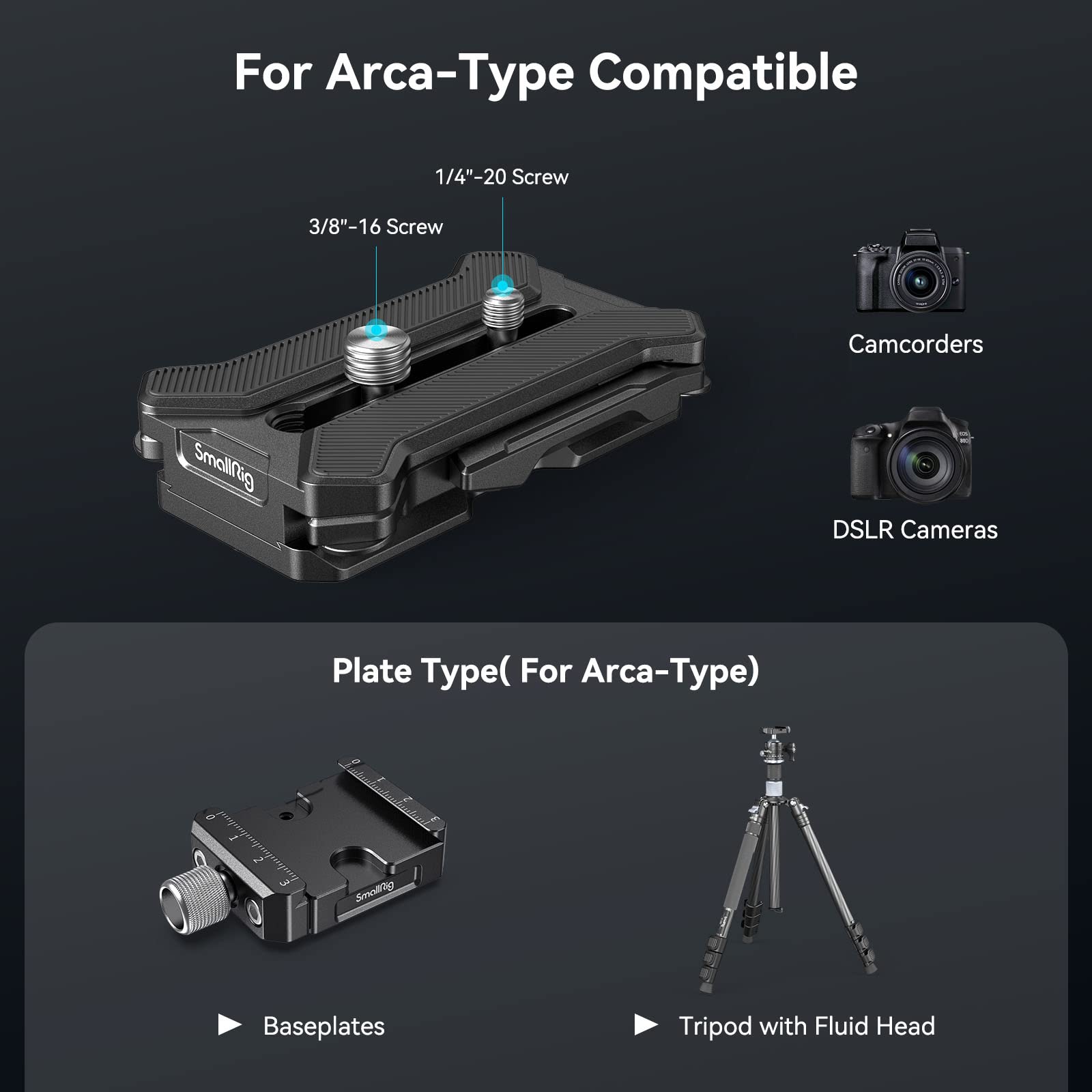 Foto 3 pulgar | Placa De Liberación Rápida Smallrig Para Cargas De 20 Kg Tipo Arca - Venta Internacional.