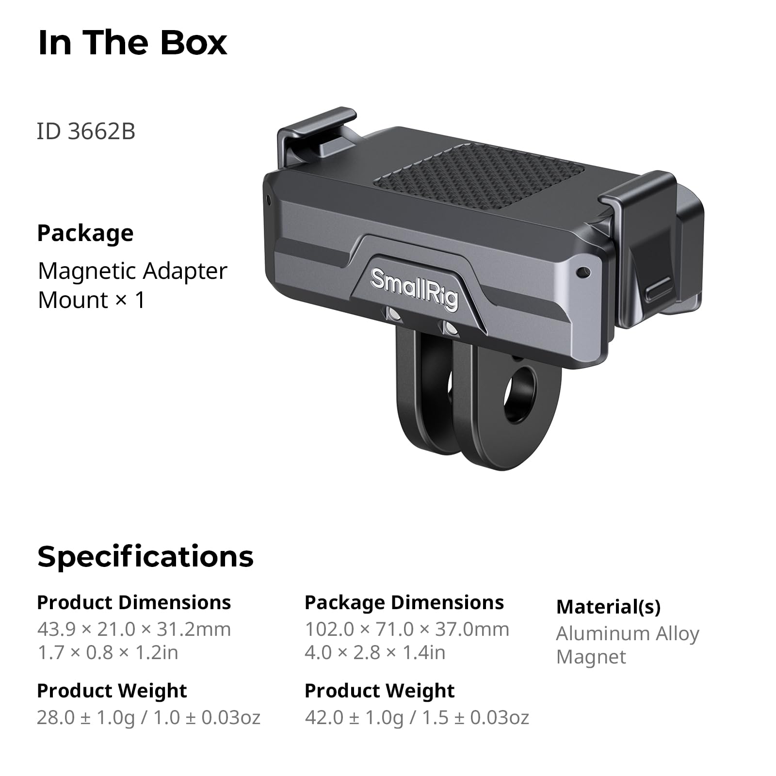 Foto 8 pulgar | Adaptador De Montaje Magnético Smallrig Para Cámaras Dji Action 5/4/3 - Venta Internacional.