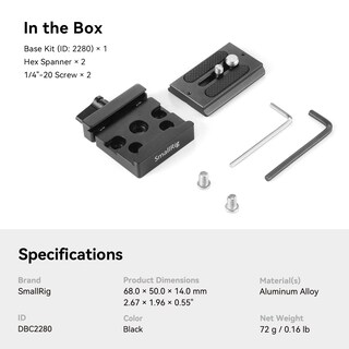 Foto 7 | Abrazadera Y Placa De Liberación Rápida Smallrig Para Arca Standard - Venta Internacional.