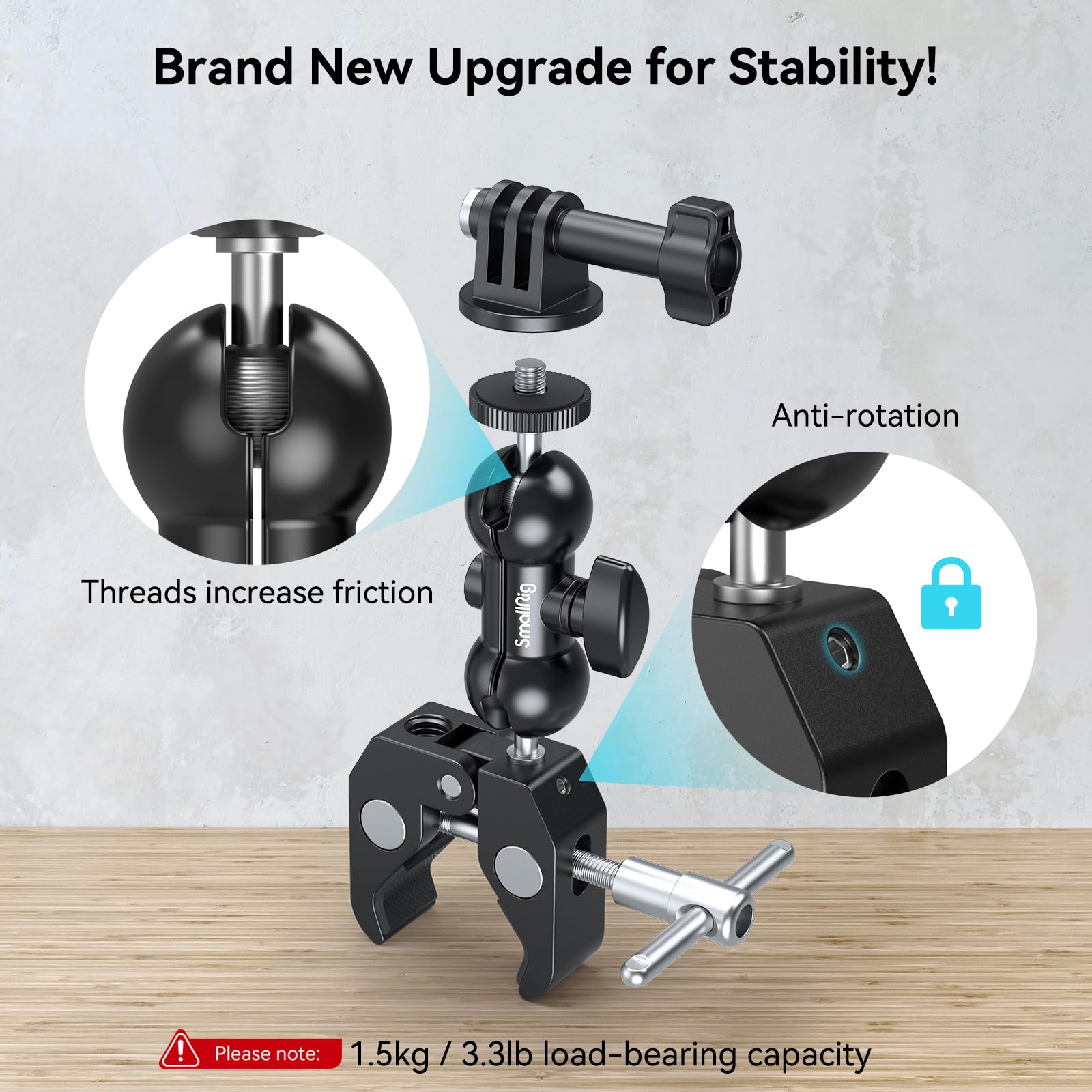 Foto 3 pulgar | Kit De Montaje Para Cámara Smallrig Ball Head Magic Arm Con Superpinza - Venta Internacional.