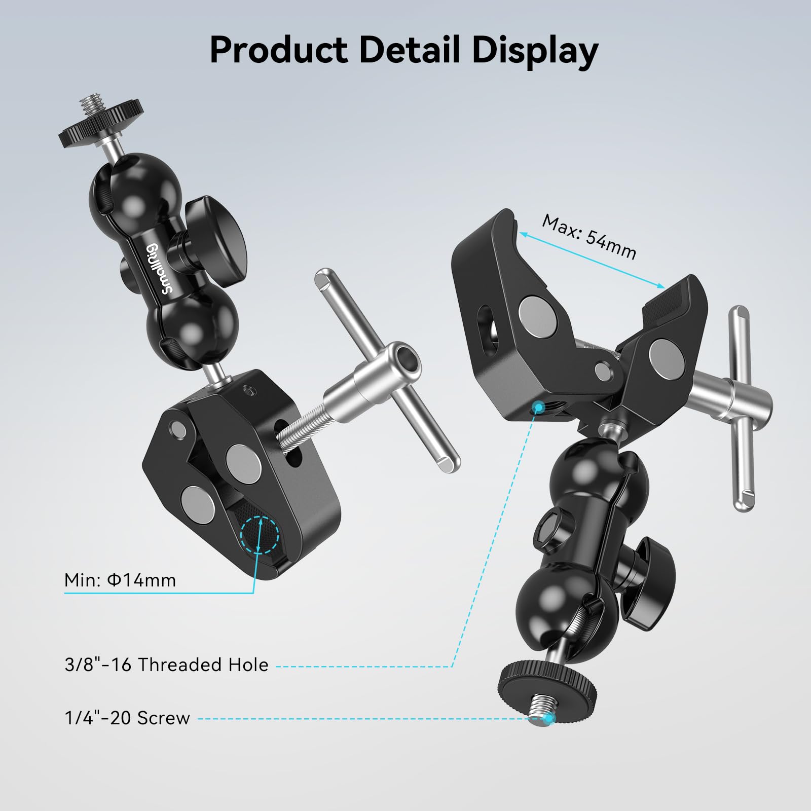 Foto 6 pulgar | Kit De Montaje Para Cámara Smallrig Ball Head Magic Arm Con Superpinza - Venta Internacional.