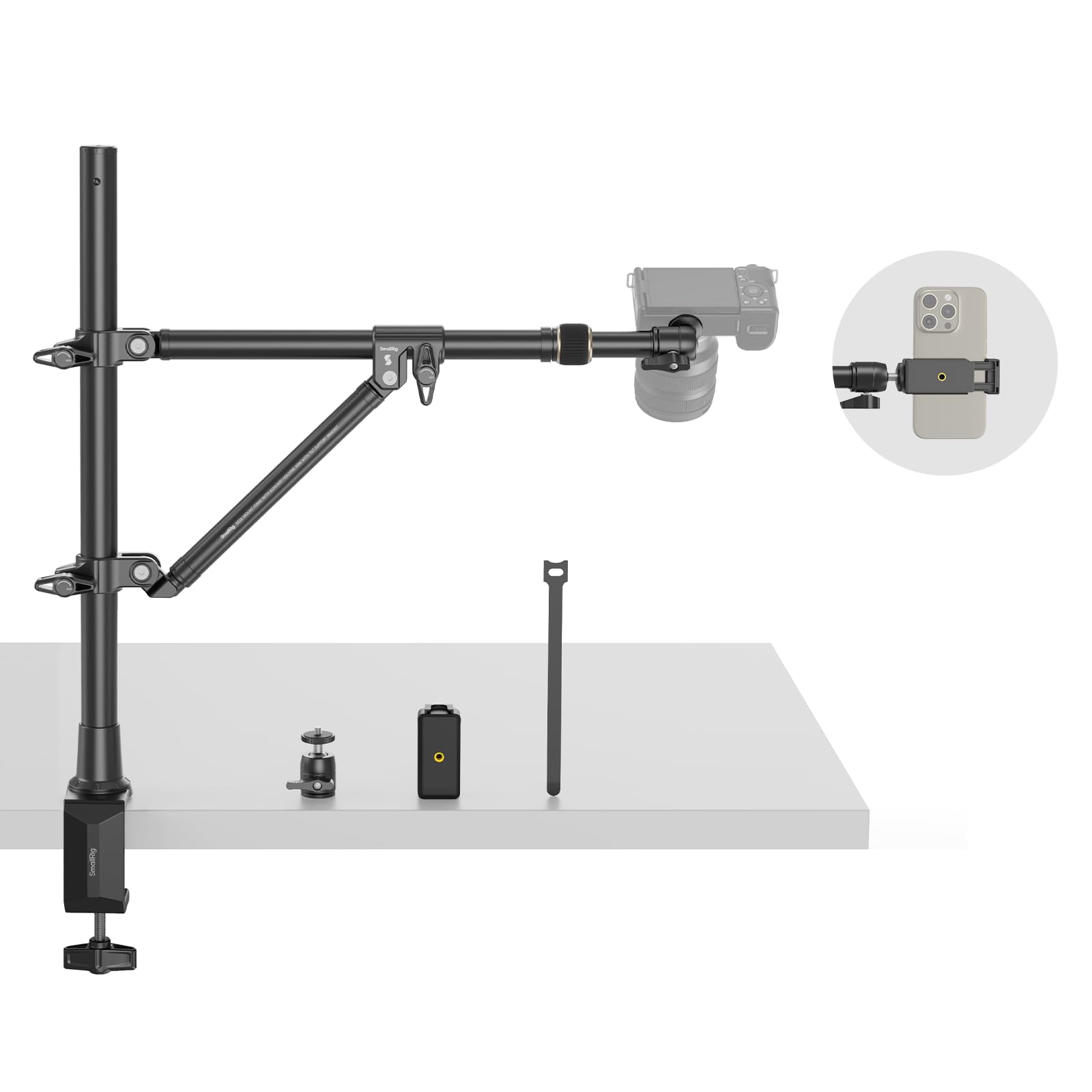 Soporte De Escritorio Para Cámara Smallrig Triangle Con Soporte Para Teléfono, 3 Kg - Venta Internacional.