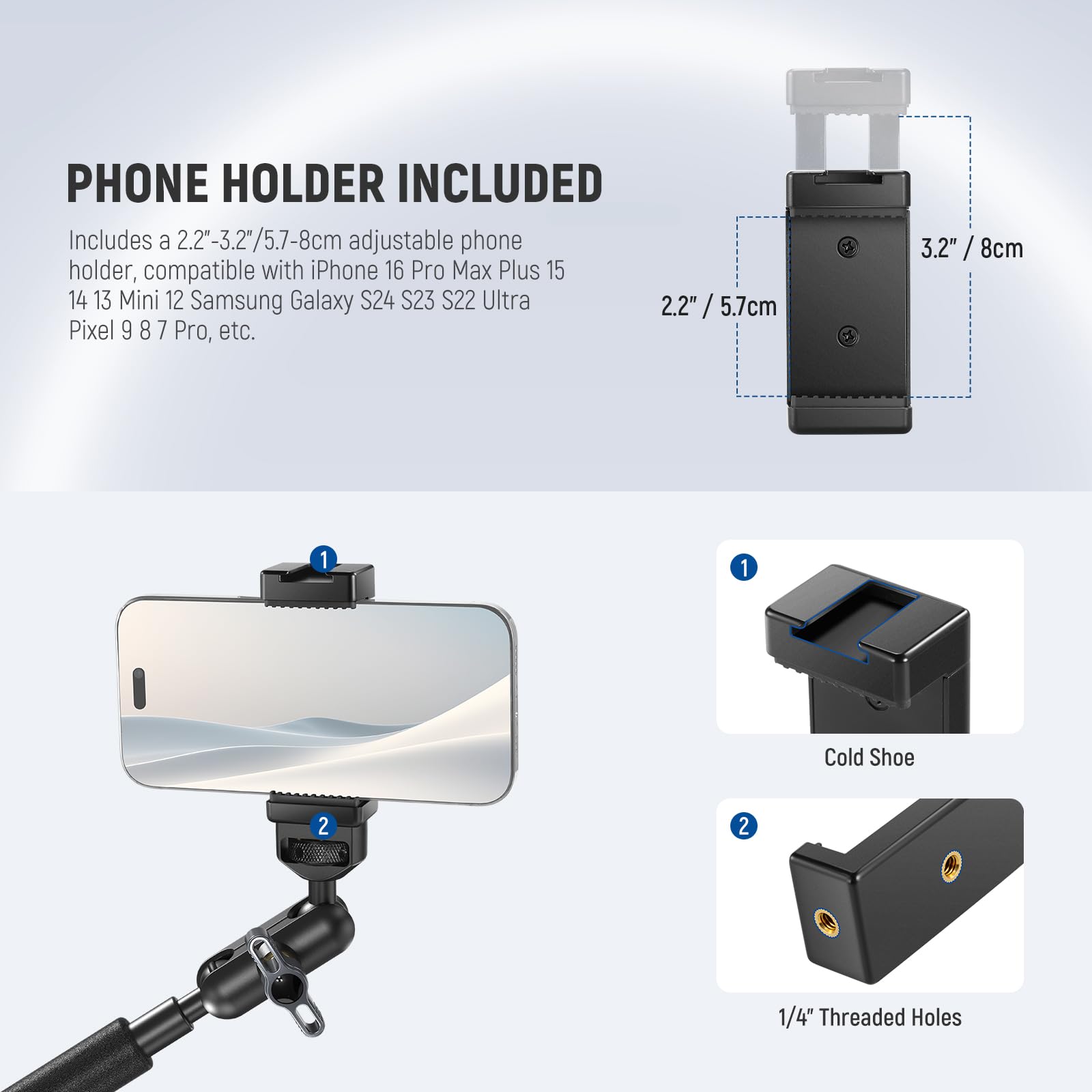 Foto 7 | Soporte De Cámara Neewer 22 Magic Arm Con Abrazadera De Escritorio En C Para Arri - Venta Internacional.