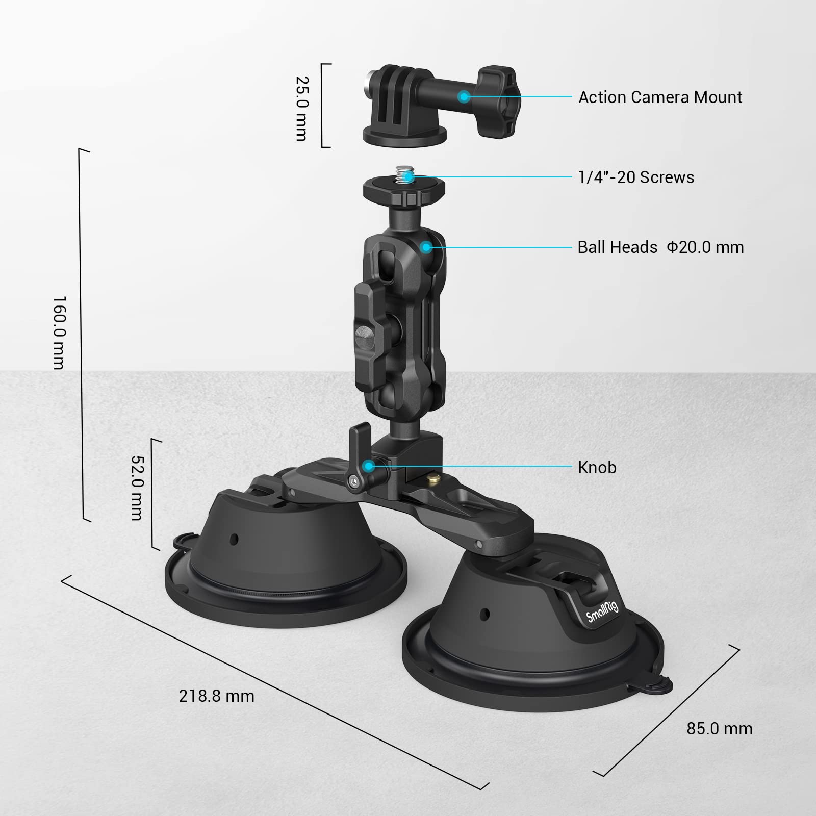 Foto 3 pulgar | Soporte Con Ventosa Para Cámara Smallrig 3566 Para Gopro Y Sony Dslr - Venta Internacional.