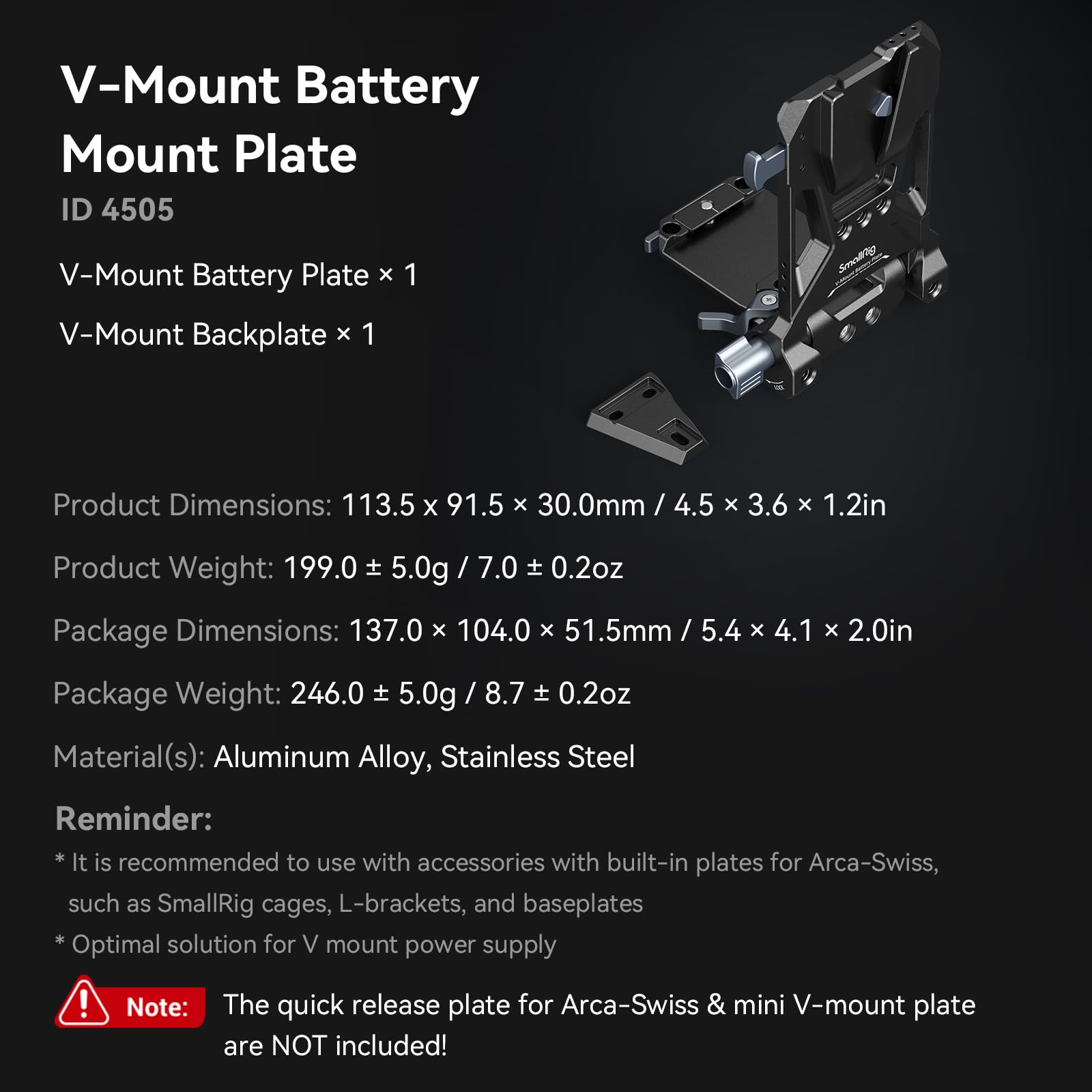 Foto 3 pulgar | Placa De Batería Plegable Smallrig Con Montaje En V Para Sony Fx3/a7 Iv/a7s Iii, Para Canon R5/r6, P - Venta Interna