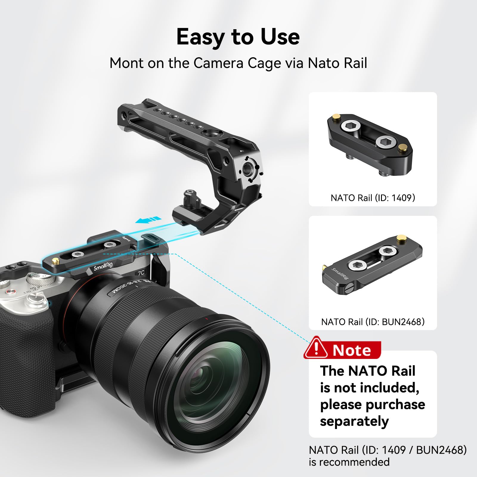 Foto 3 pulgar | Empuñadura Tipo Nato Ligera Smallrig Con Asa Superior Para Cámara Réflex Digital - Venta Internacional.