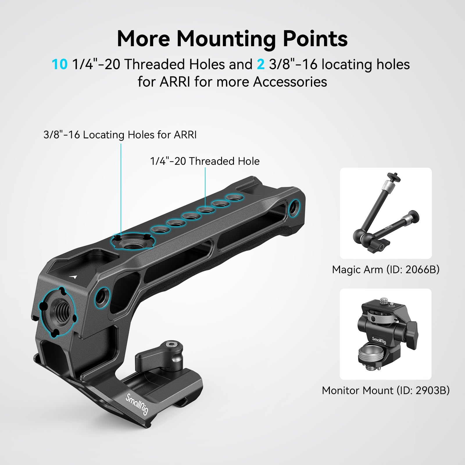 Foto 6 pulgar | Empuñadura Tipo Nato Ligera Smallrig Con Asa Superior Para Cámara Réflex Digital - Venta Internacional.