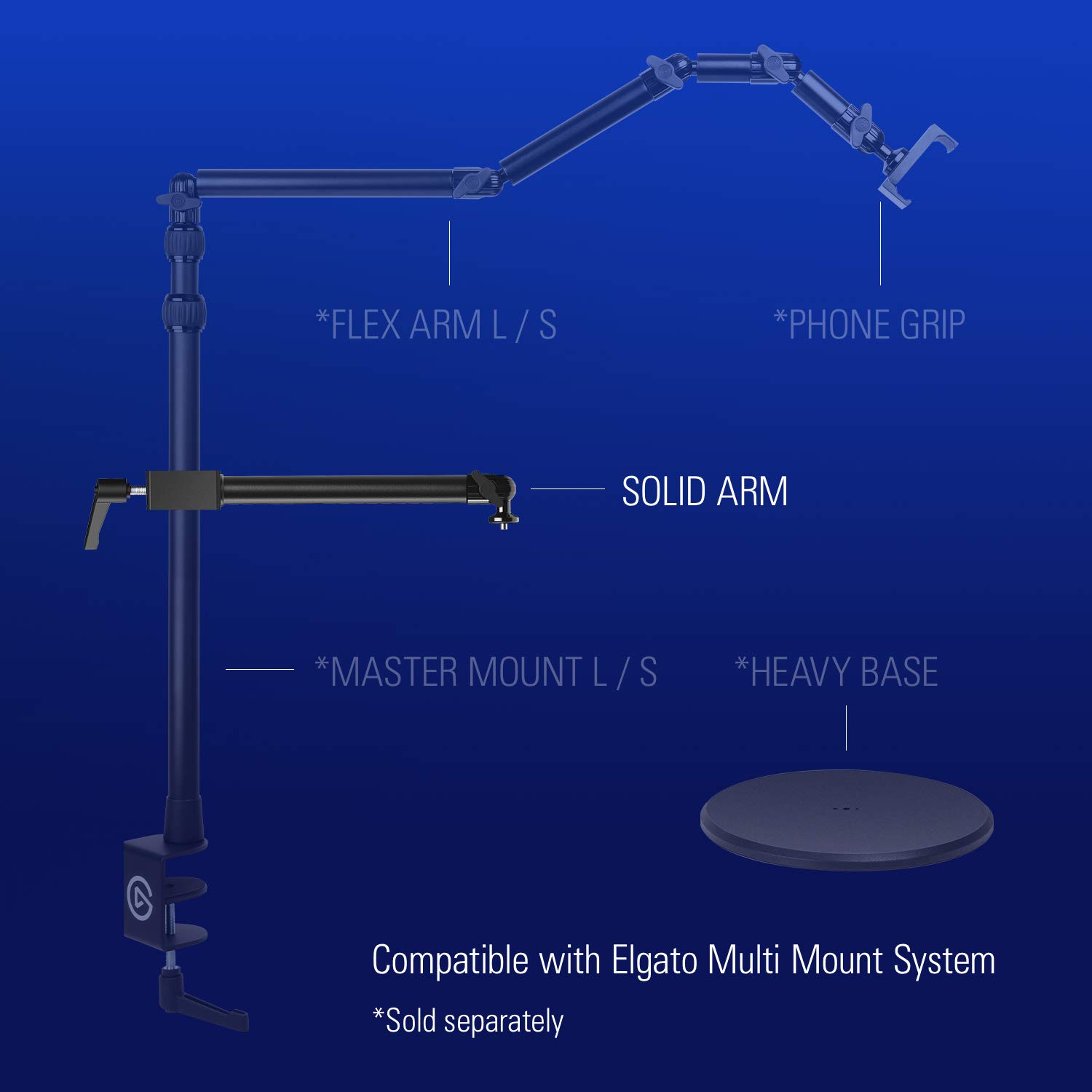 Foto 4 pulgar | Brazo De Sujeción Elgato Solid Arm Para Luces, Cámaras Y Micrófonos - Venta Internacional.
