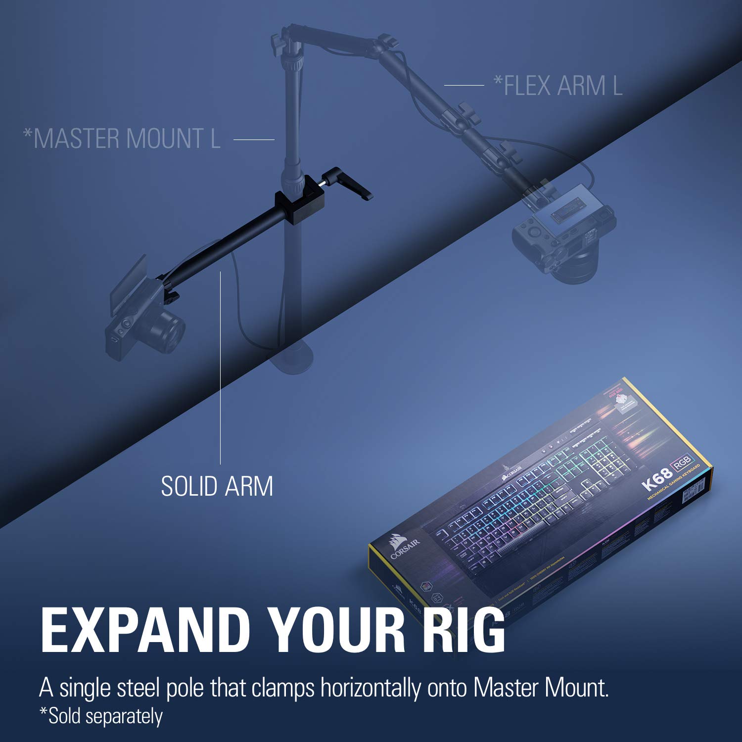 Foto 7 pulgar | Brazo De Sujeción Elgato Solid Arm Para Luces, Cámaras Y Micrófonos - Venta Internacional.