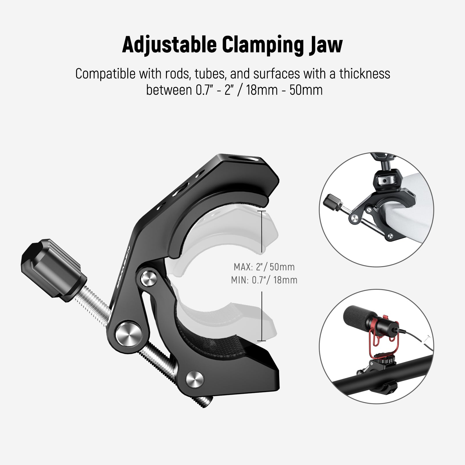 Foto 4 pulgar | Super Clamp Neewer St84 Con Zapata Fría Y Orificios Roscados - Venta Internacional.