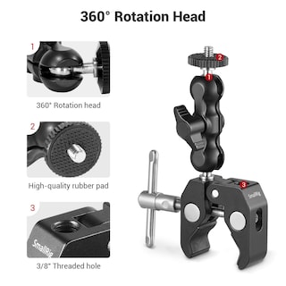 Foto 3 | Adaptador De Doble Bola Con Abrazadera De Cabeza Esférica Con Abrazadera Inferior Smallrig - Venta Internacional.