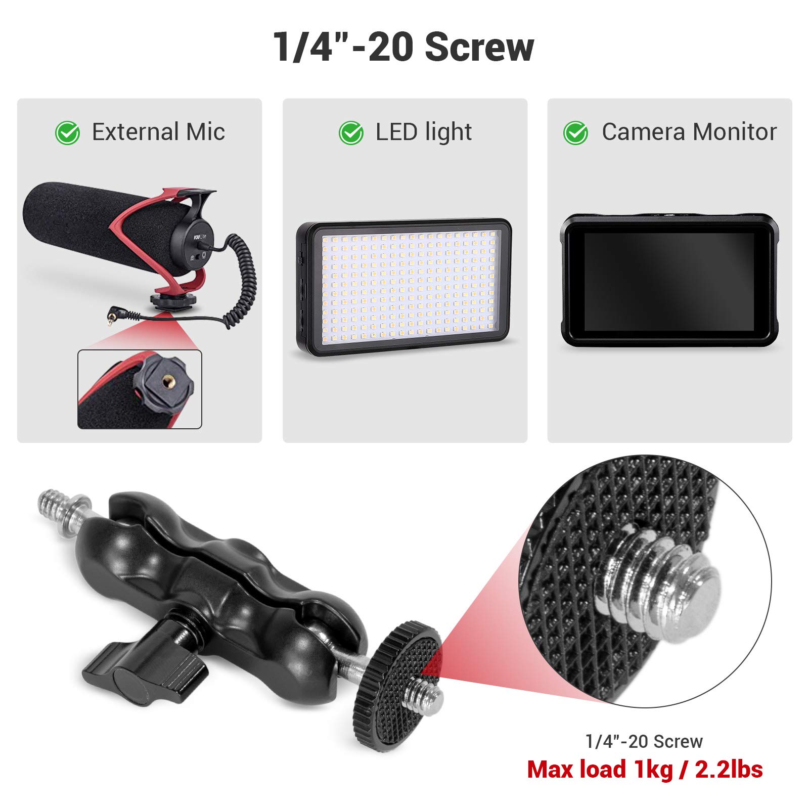 Foto 5 pulgar | Adaptador De Doble Bola Con Abrazadera De Cabeza Esférica Con Abrazadera Inferior Smallrig - Venta Internacional.