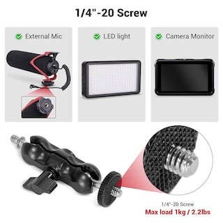 Foto 4 | Adaptador De Doble Bola Con Abrazadera De Cabeza Esférica Con Abrazadera Inferior Smallrig - Venta Internacional.