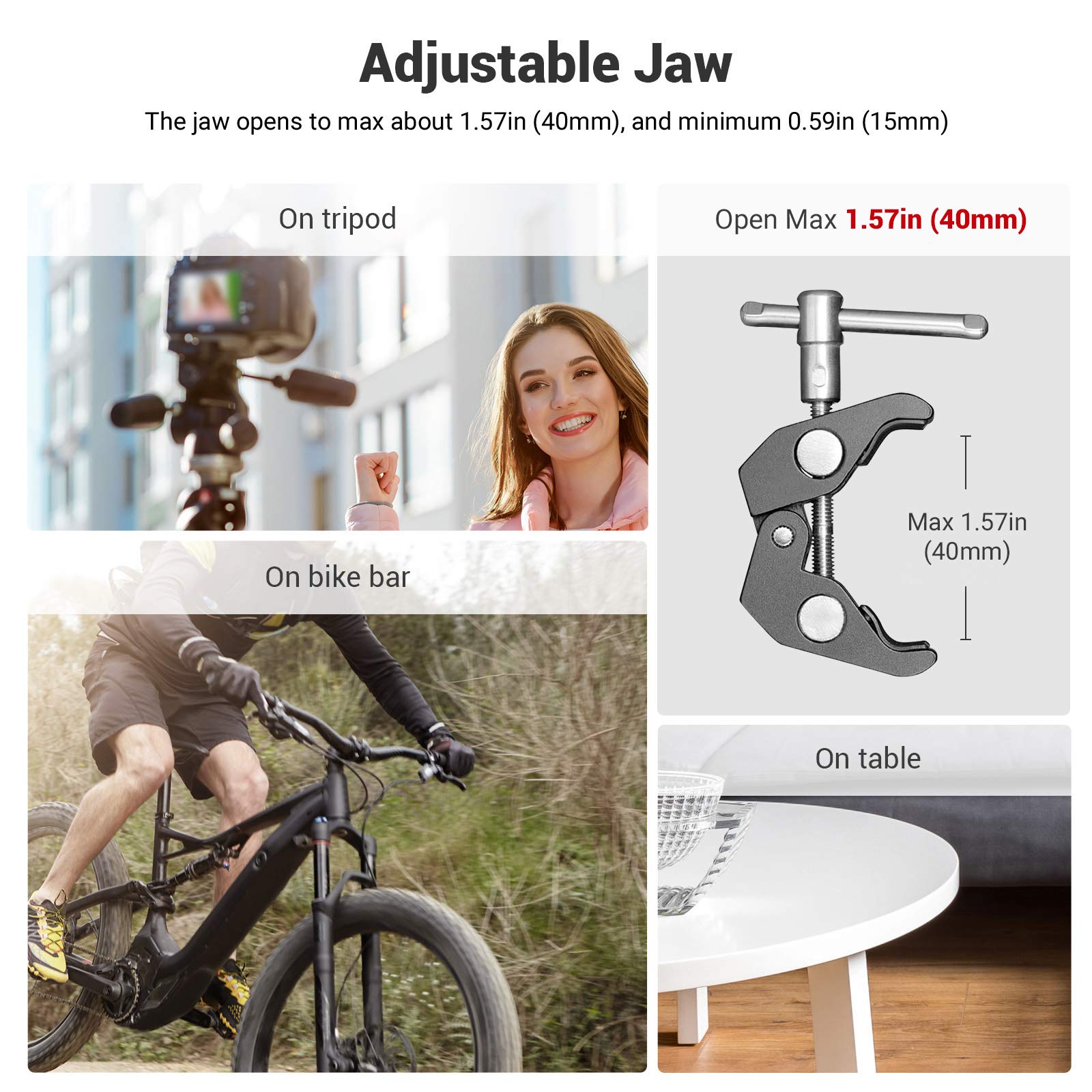 Foto 5 | Adaptador De Doble Bola Con Abrazadera De Cabeza Esférica Con Abrazadera Inferior Smallrig - Venta Internacional.