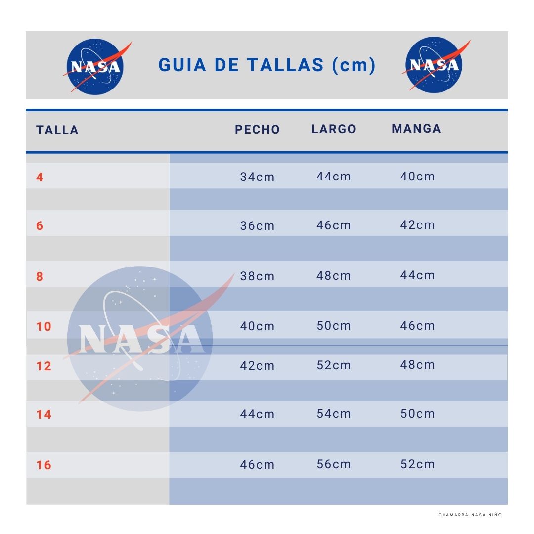 Foto 8 pulgar | Chamarra Nasa color Azul para Niño