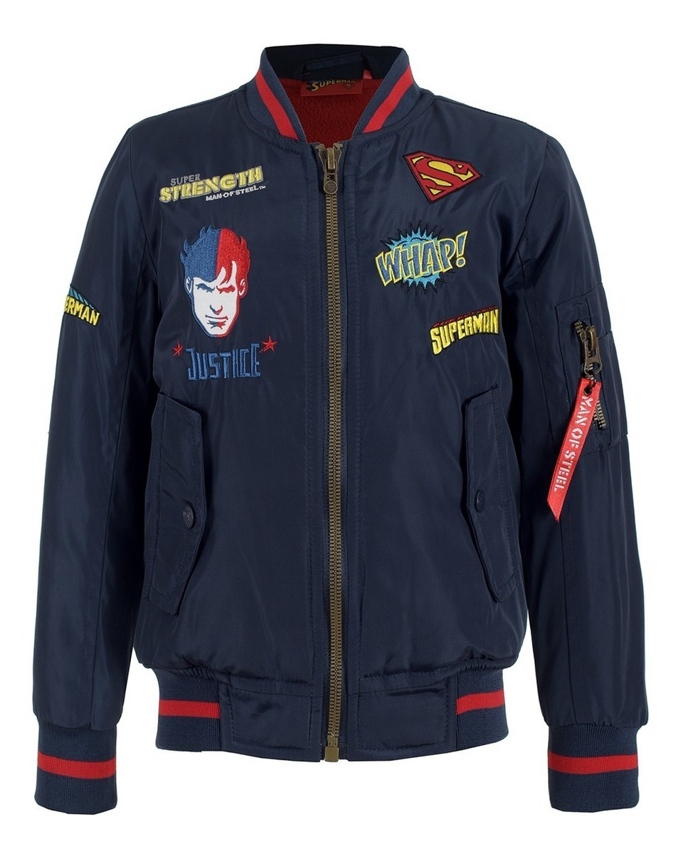 Chamarra Niño Bomber Superman Warner Dc Comics