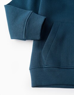 Foto 3 | Chaqueta Con Capucha Perchada Para Niño Art Turquesa Zippy