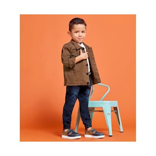 Foto 4 | Chamarra Audaz Para Niño De Algodón Miel Con Botones Metálicos