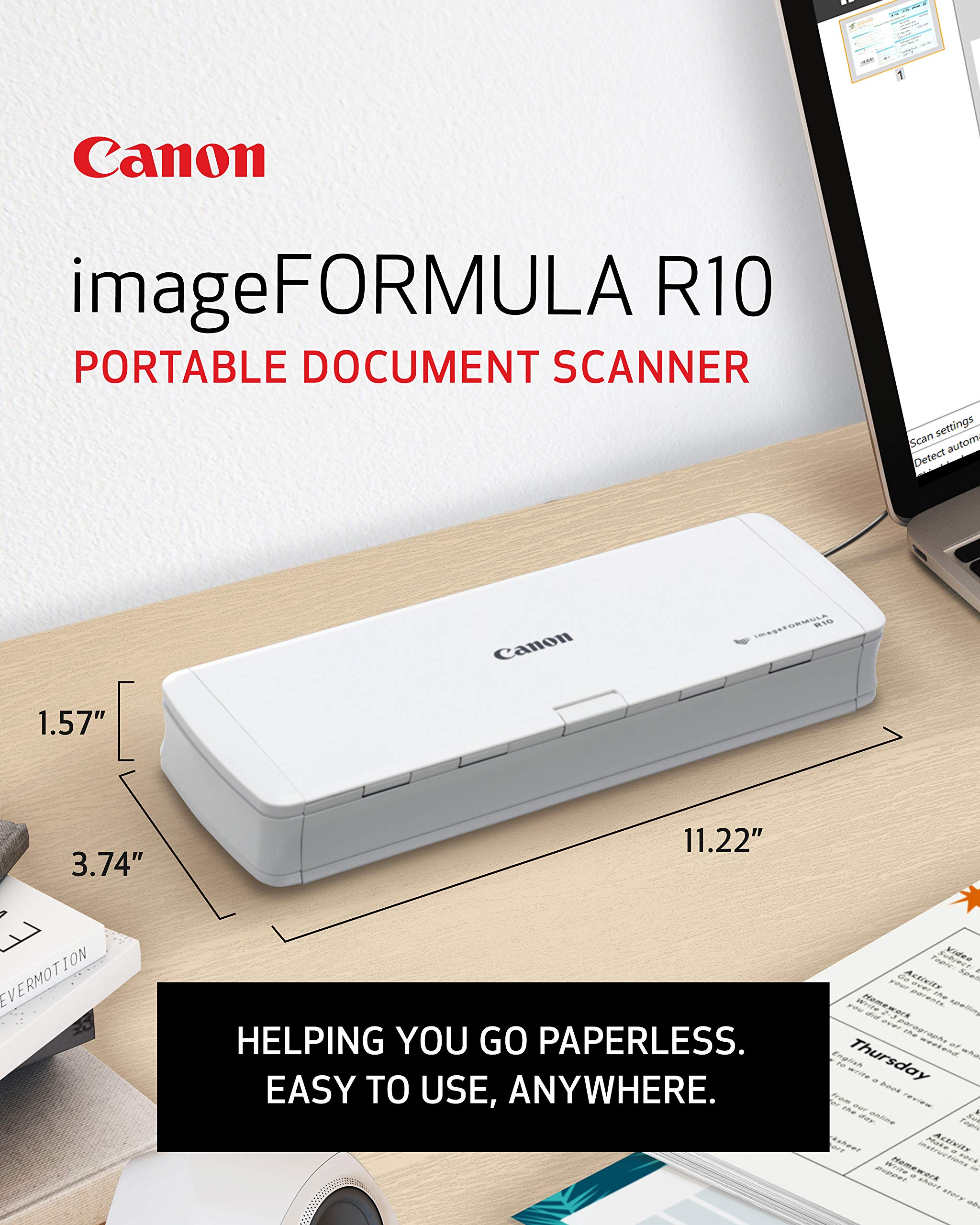 Foto 2 | Escáner De Documentos Portátil Canon Imageformula R10 Con Alimentador - Venta Internacional.