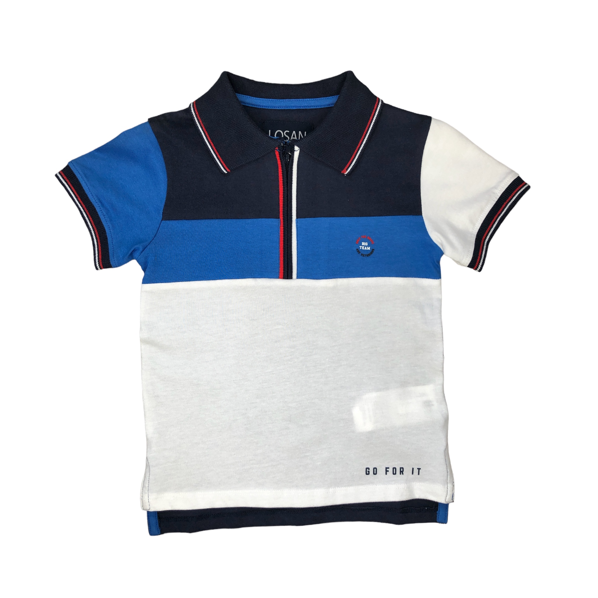 Playera Tipo Polo Losan 215-1037AL Multicolor Big Team para Niño