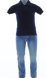 Foto 5 | Playera Para Niño Chicos Olé 3348 Azul Marino Tipo Polo