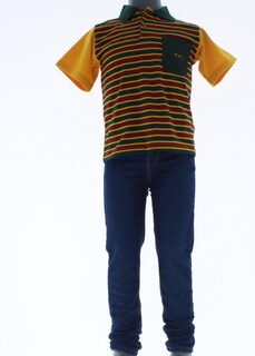 Foto 5 | Playera Para Niño Chicos Olé 3413 Amarillo Tipo Polo