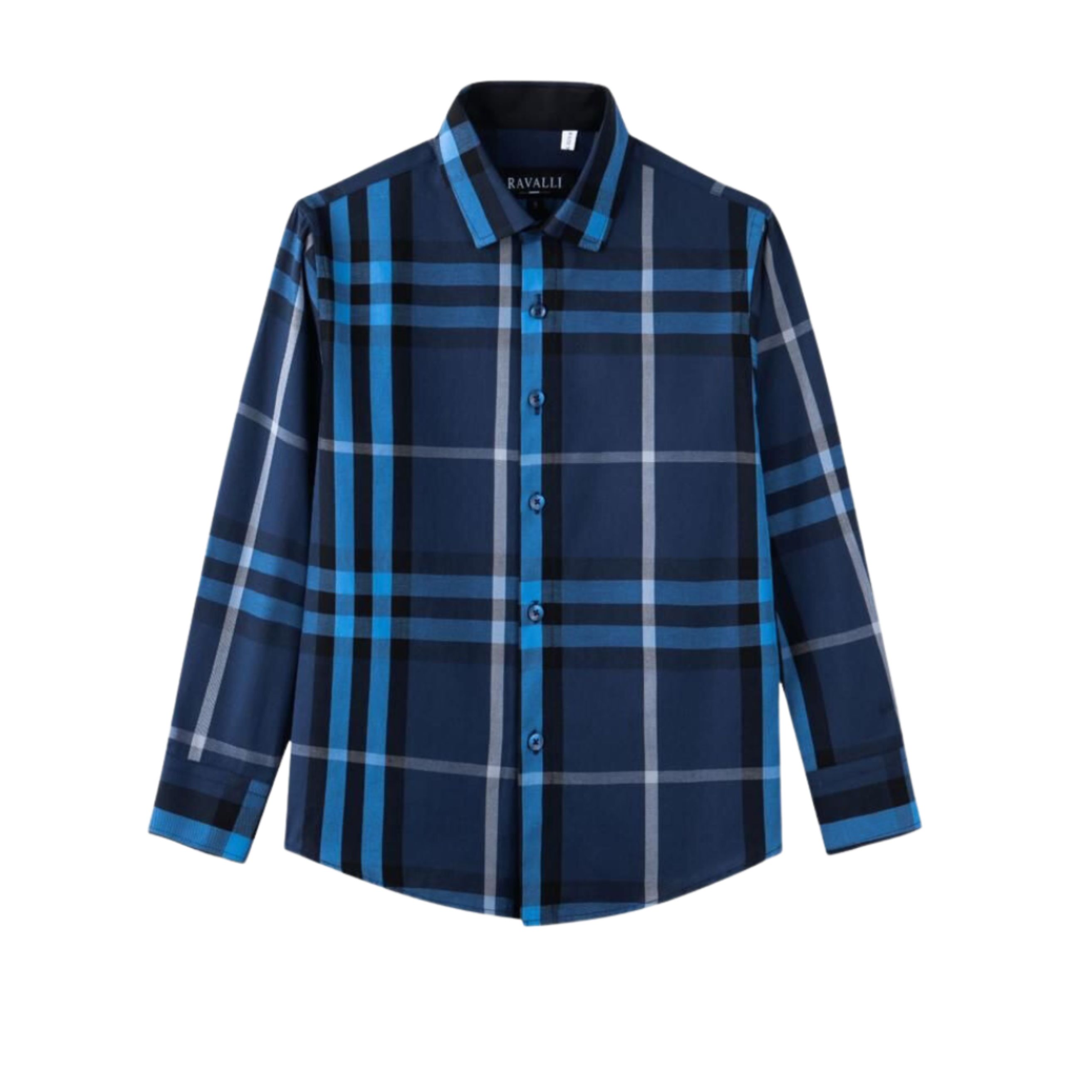 Camisa Manga Larga Ravalli KSH-450-75 Azul para Niño