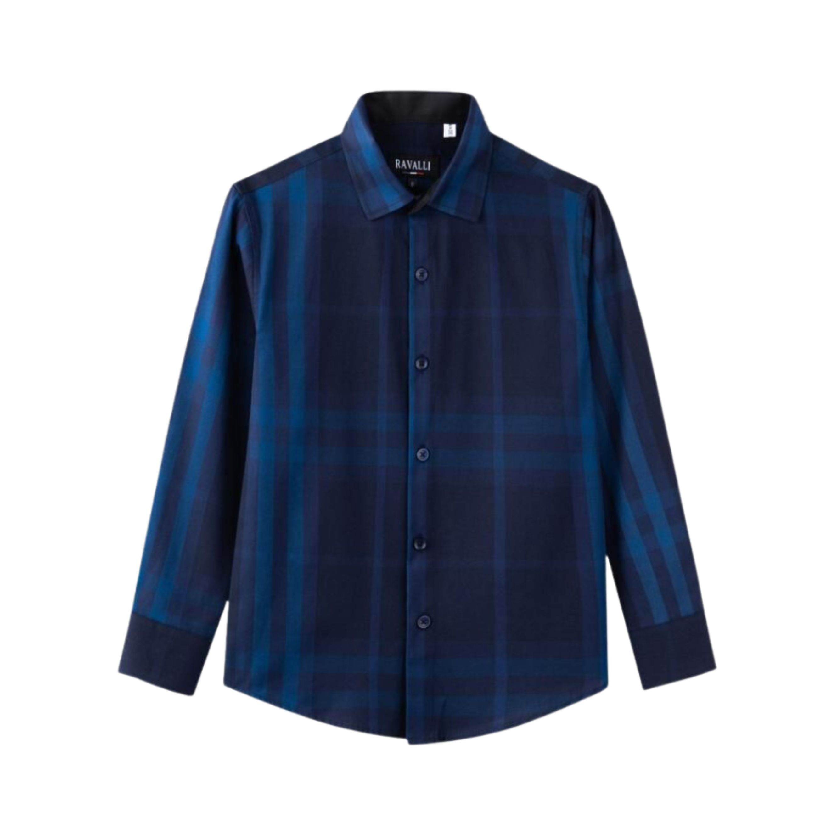 Camisa Ravalli Ksh-450-79 Manga Larga color Navy para Niño