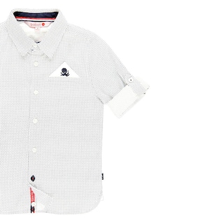 Foto 2 | Camisa Boboli Blanca dos Opciones de Manga para Niño