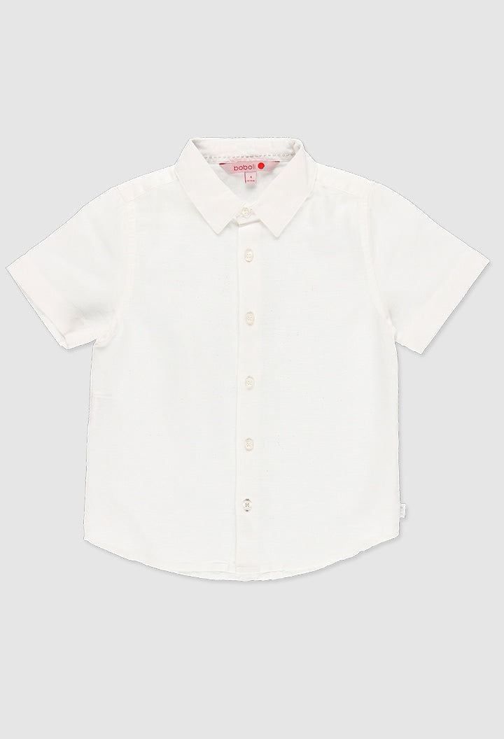 Camisa Boboli Blanca Manga Corta para Niño