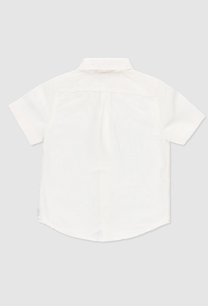 Foto 4 pulgar | Camisa Boboli Blanca Manga Corta para Niño