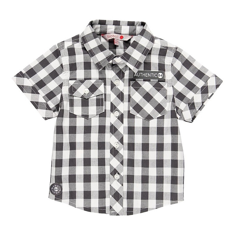 Camisa a Cuadros de Popelín Boboli Estampado Authentic 84 para Bebé Niño $819