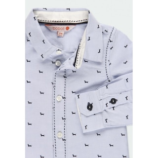Foto 4 | Camisa Azul Cielo Diseño Perritos Para Bebe Y Niño Boboli