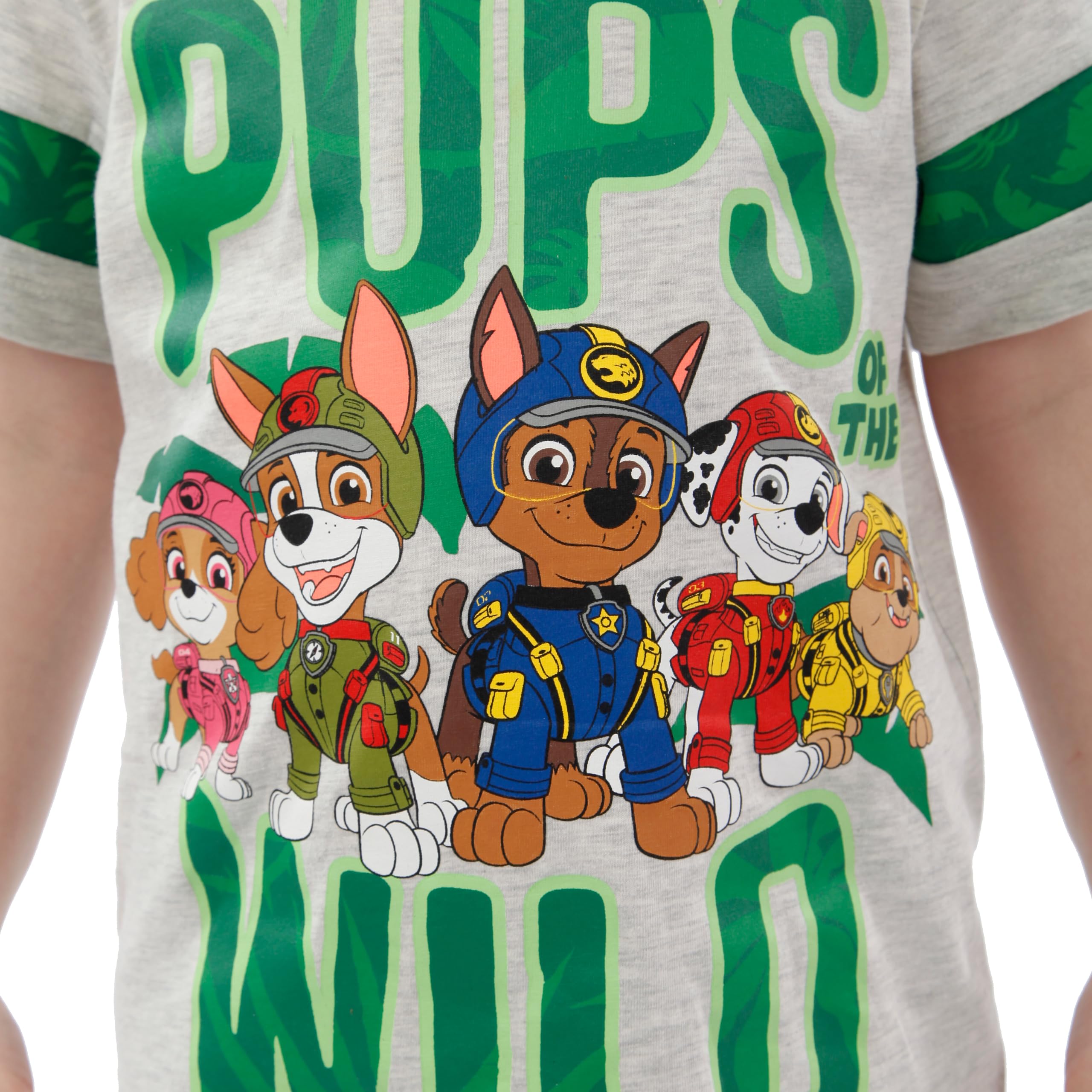 Foto 3 | Camiseta Paw Patrol Jungle Pups Gris para Niños - Venta Internacional