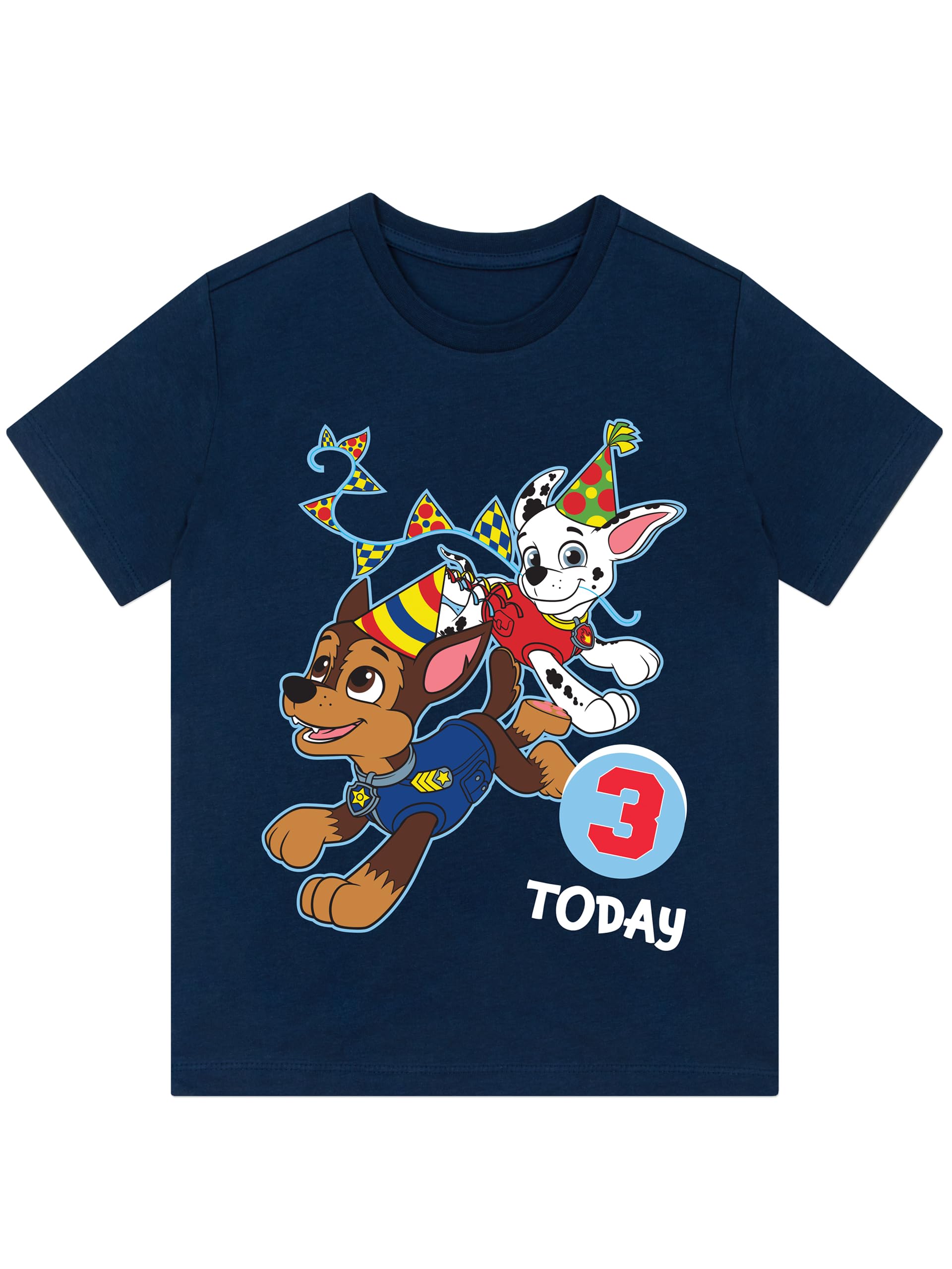 Foto 2 pulgar | Camiseta Paw Patrol Birthday Boy Azul de Algodón - Venta Internacional