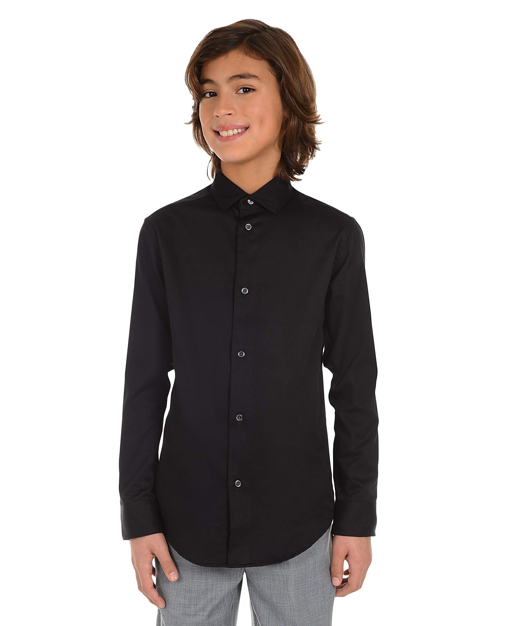 Foto 4 pulgar | Camisa Calvin Klein Negra para Niño - Venta Internacional