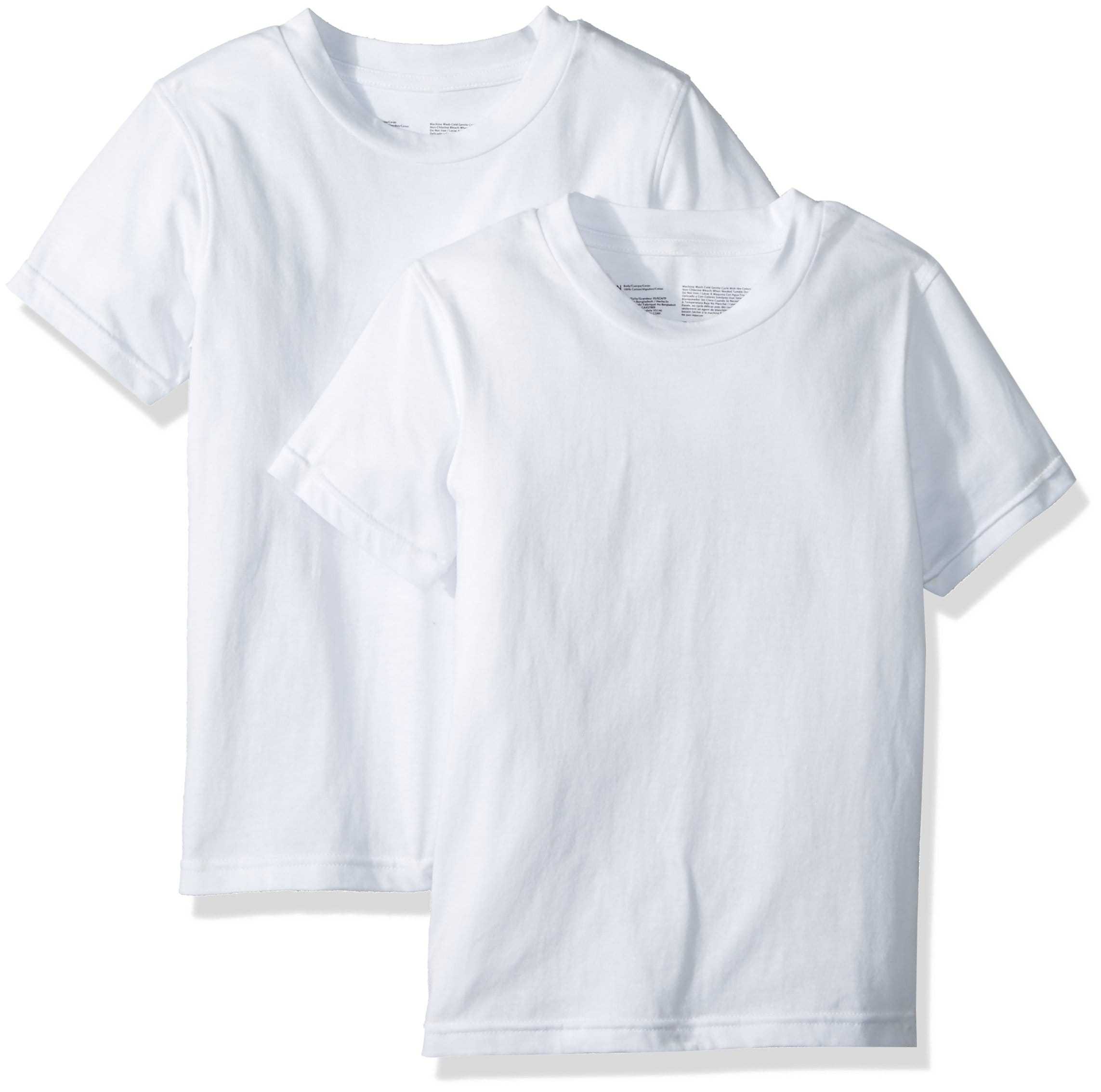 Camisetas Calvin Klein Cuello Redondo Algodón Blanco para Niño- Venta Internacional $559
