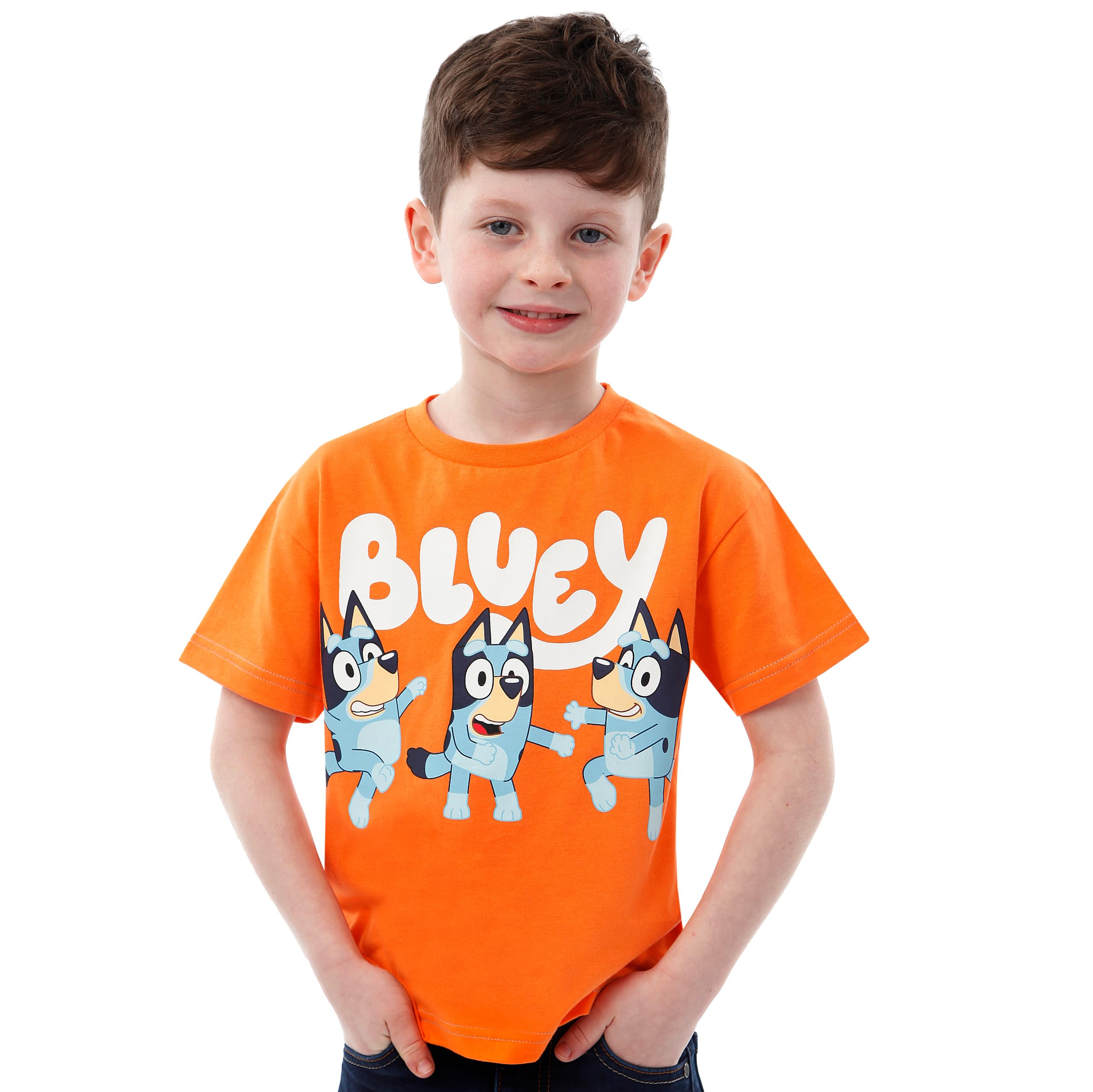 Foto 3 pulgar | Camisa Bluey Naranja para Niño-Venta Internacional