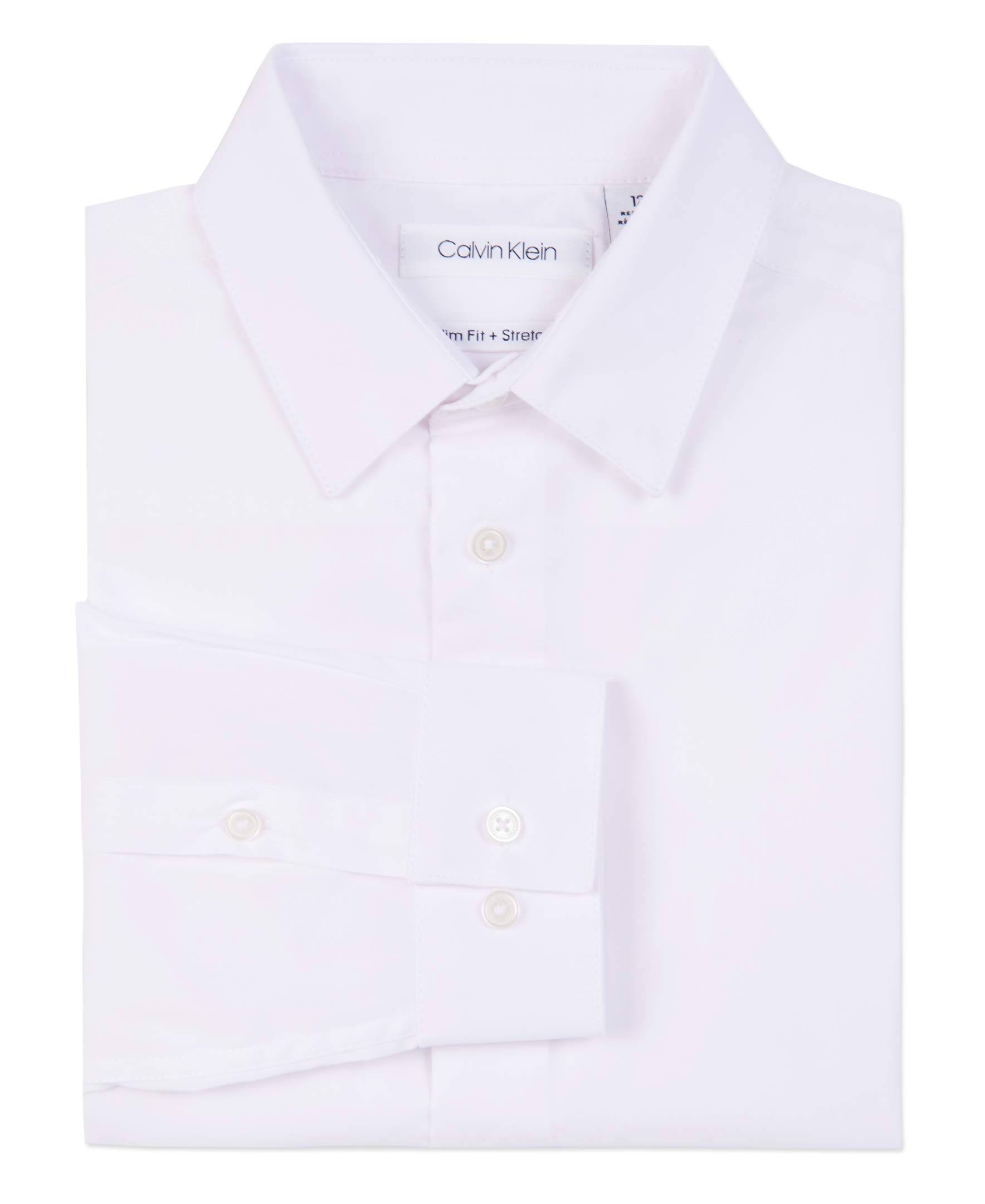 Foto 3 pulgar | Camisa Calvin Klein de Manga Larga Blanca para Niños - Venta Internacional