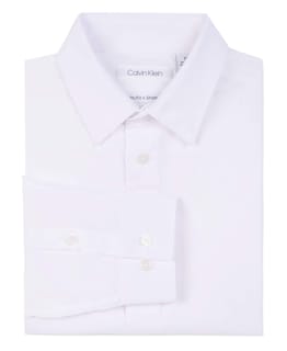 Foto 2 | Camisa Calvin Klein de Manga Larga Blanca para Niños - Venta Internacional
