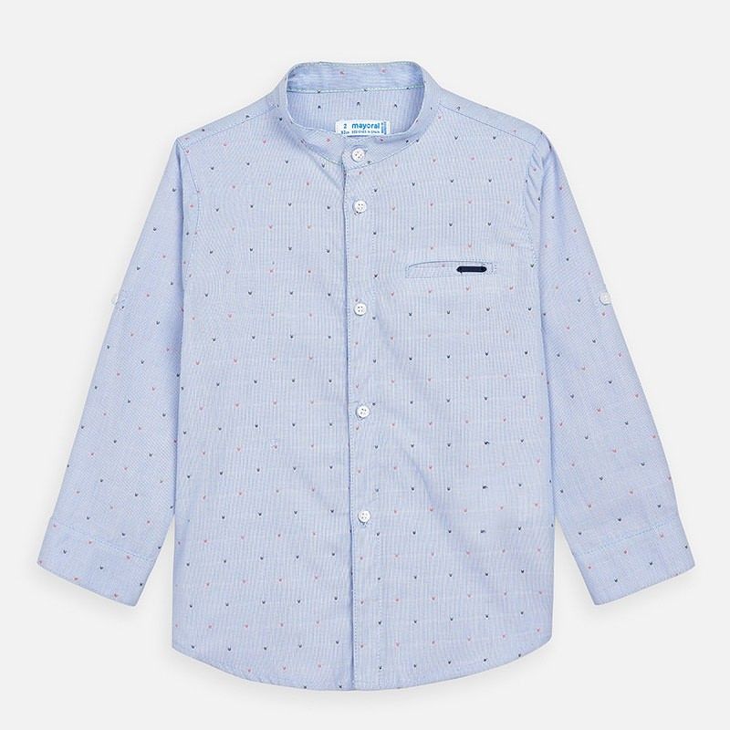 Camisa Slim Fit Flechas Azul Para Niño Mayoral